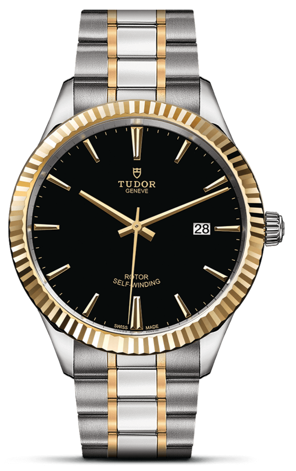 Tudor Style Automatic Black Dial Two Tone Steel Strap Watch for Men - M12713-0005 Buy Now By Tudor