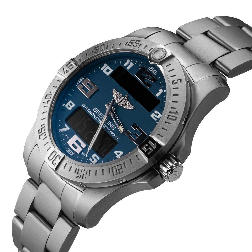 Breitling Aerospace Evo Blue Dial Silver Steel Strap Watch for Men - E79363101C1E1 Buy Now By Breitling