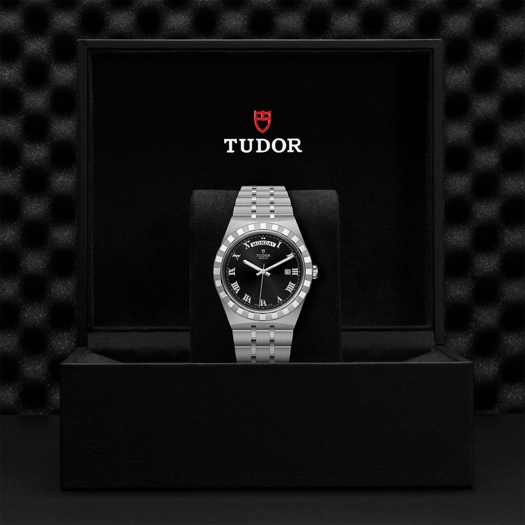 Tudor Royal Automatic Black Dial Silver Steel Strap Watch for Men - M28600-0003 Buy Now By Tudor