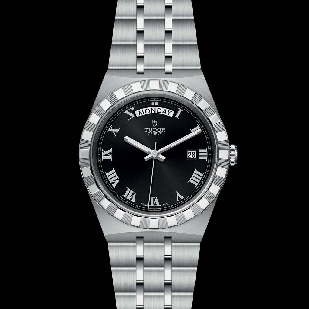 Tudor Royal Automatic Black Dial Silver Steel Strap Watch for Men - M28600-0003 Buy Now By Tudor