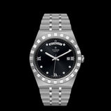 Tudor Royal Automatic Diamonds Black Dial Silver Steel Strap Watch for Men - M28600-0004 Buy Now By Tudor