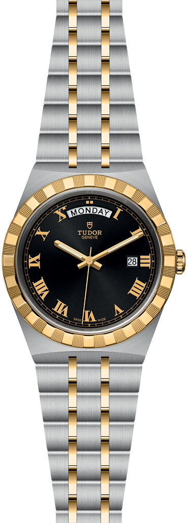Tudor Royal Automatic Black Dial Two Tone Steel Strap Watch for Men - M28603-0003 Buy Now By Tudor
