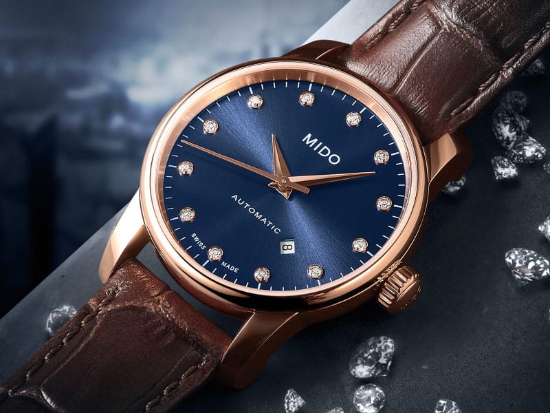 Mido Baroncelli Automatic Midnight Blue Dial Brown Leather Strap Watch For Women - M7600.3.65.8 Buy Now By Mido