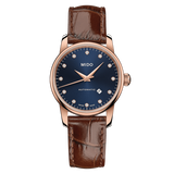 Mido Baroncelli Automatic Midnight Blue Dial Brown Leather Strap Watch For Women - M7600.3.65.8 Buy Now By Mido