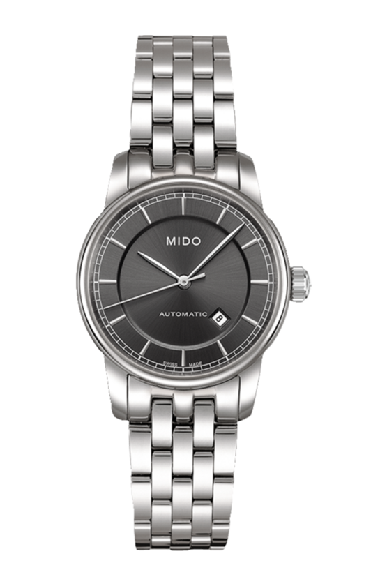 Mido Baroncelli III Automatic Grey Dial Silver Steel Strap Watch For Women - M7600.4.13.1 Buy Now By Mido