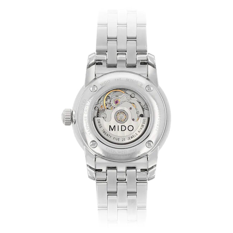 Mido Baroncelli III Automatic Grey Dial Silver Steel Strap Watch For Women - M7600.4.13.1 Buy Now By Mido