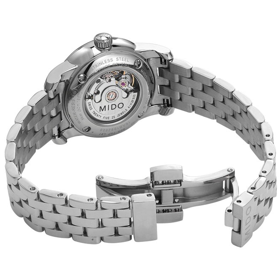 Mido Baroncelli III Automatic Grey Dial Silver Steel Strap Watch For Women - M7600.4.13.1 Buy Now By Mido