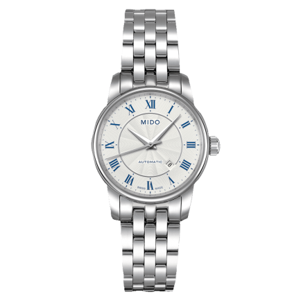 Mido Baroncelli III Automatic Silver Dial Silver Steel Strap Watch For Women - M7600.4.21.1 Buy Now By Mido