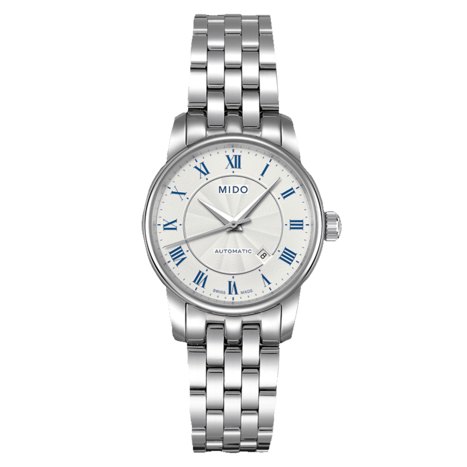 Mido Baroncelli III Automatic Silver Dial Silver Steel Strap Watch For Women - M7600.4.21.1 Buy Now By Mido