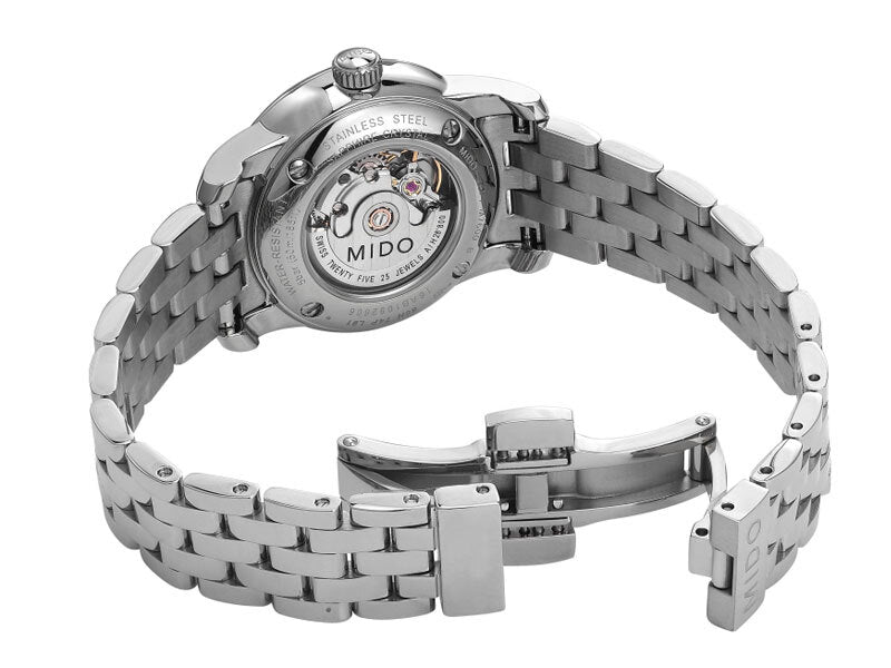 Mido Baroncelli III Automatic Silver Dial Silver Steel Strap Watch For Women - M7600.4.21.1 Buy Now By Mido