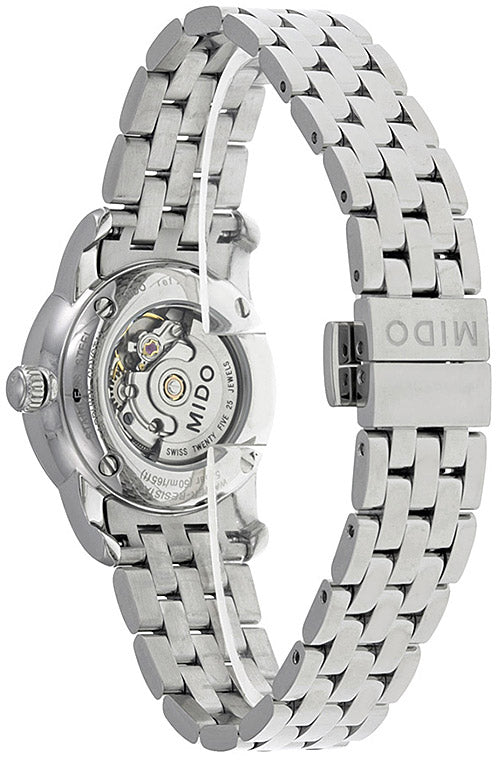 Mido Baroncelli III Automatic White Dial Silver Steel Strap Watch For Women - M7600.4.26.1 Buy Now By Mido