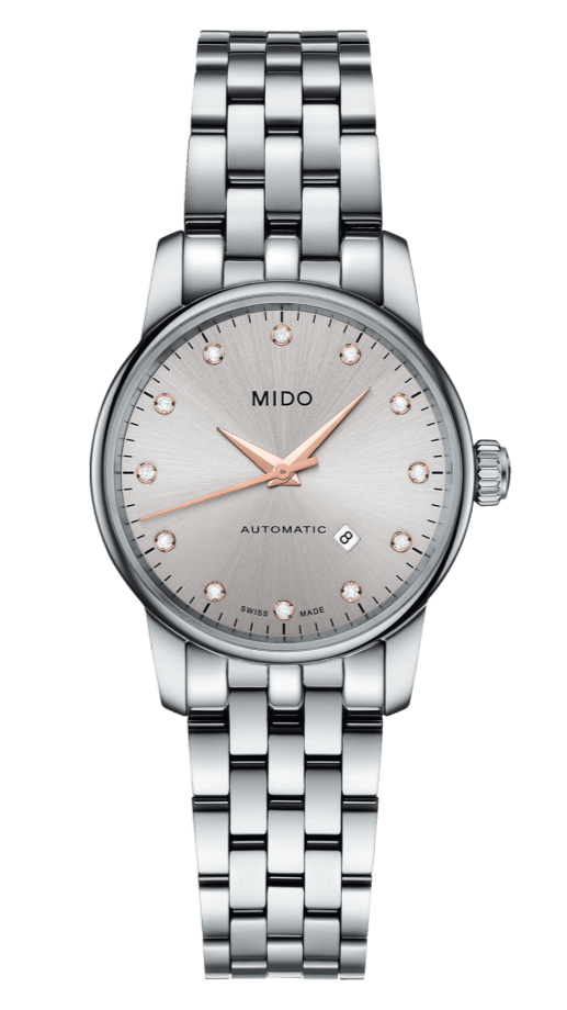 Mido Baroncelli III Automatic Silver Dial Silver Steel Strap Watch For Women - M7600.4.21.1 Buy Now By Mido