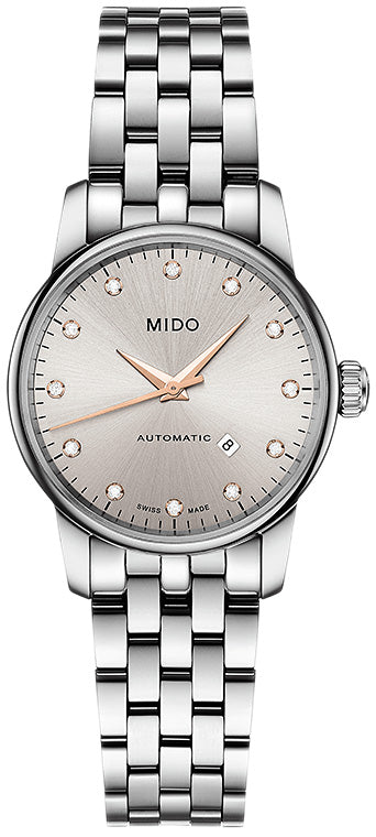 Mido Baroncelli III Automatic Silver Dial Silver Steel Strap Watch For Women - M7600.4.21.1 Buy Now By Mido