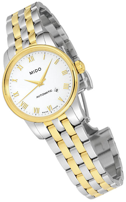 Mido Baroncelli III Automatic White Dial Two Tone Steel Strap Watch For Women - M7600.9.26.1 Buy Now By Mido