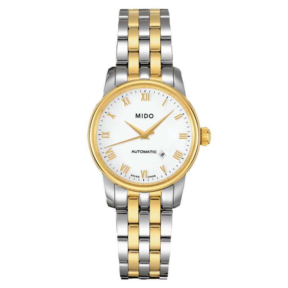 Mido Baroncelli III Automatic White Dial Two Tone Steel Strap Watch For Women - M7600.9.26.1 Buy Now By Mido