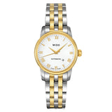 Mido Baroncelli III Automatic White Dial Two Tone Steel Strap Watch For Women - M7600.9.26.1 Buy Now By Mido