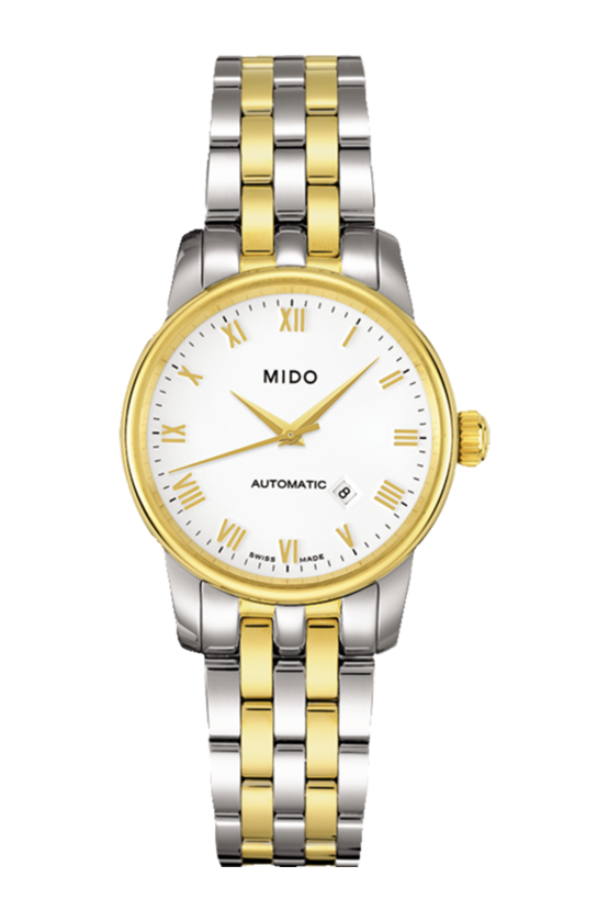 Mido Baroncelli III Automatic White Dial Two Tone Steel Strap Watch For Women - M7600.9.26.1 Buy Now By Mido