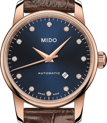 Mido Baroncelli Automatic Midnight Blue Dial Brown Leather Strap Watch For Women - M7600.3.65.8 Buy Now By Mido
