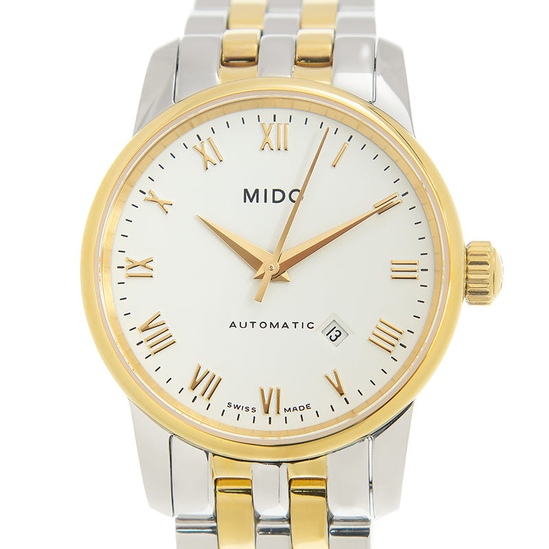 Mido Baroncelli III Automatic White Dial Two Tone Steel Strap Watch For Women - M7600.9.26.1 Buy Now By Mido