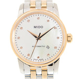 Mido Baroncelli III Automatic Mother of Pearl White Dial Two Tone Steel Strap Watch For Women - M7600.9.69.1 Buy Now By Mido