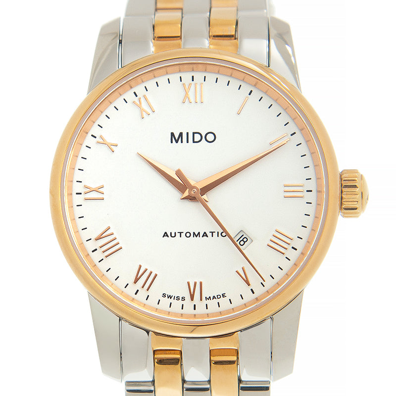 Mido Baroncelli III Automatic White Dial Two Tone Steel Strap Watch For Women - M7600.9.N6.1 Buy Now By Mido