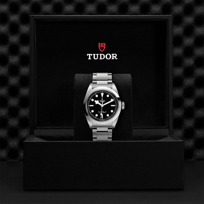Tudor Black Bay Automatic Black Dial Silver Steel Strap Watch for Men - M79540-0001 Buy Now By Tudor