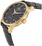 Mido Baroncelli III Automatic Grey Dial Black Leather Strap Watch For Men - M8600.3.13.4 Buy Now By Mido