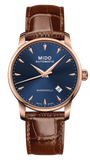 Mido Baroncelli III Automatic Blue Dial Brown Leather Strap Watch For Men - M8600.3.15.8 Buy Now By Mido