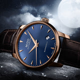 Mido Baroncelli III Automatic Blue Dial Brown Leather Strap Watch For Men - M8600.3.15.8 Buy Now By Mido
