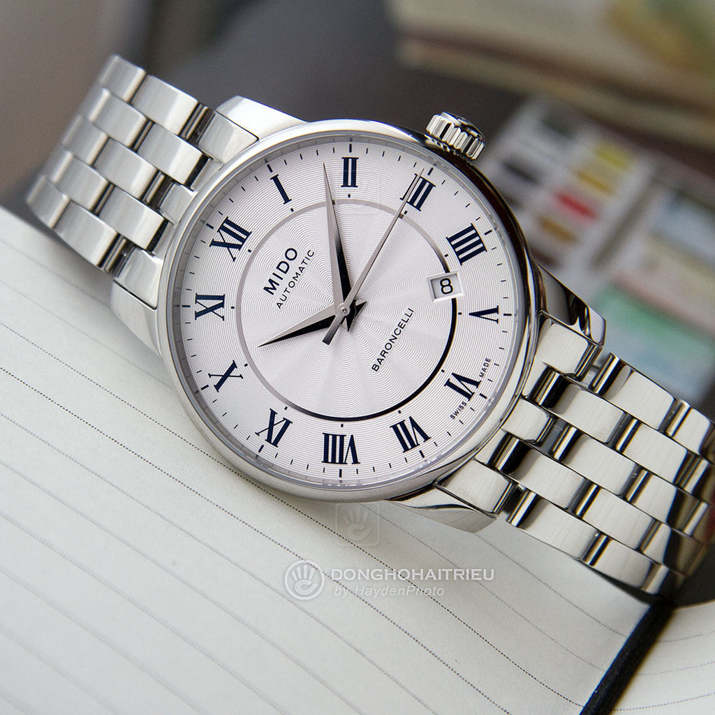 Mido Baroncelli III Automatic Silver Dial Silver Steel Strap Watch For Men - M8600.4.21.1 Buy Now By Mido