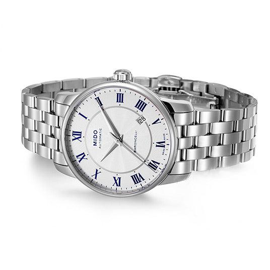 Mido Baroncelli III Automatic Silver Dial Silver Steel Strap Watch For Men - M8600.4.21.1 Buy Now By Mido