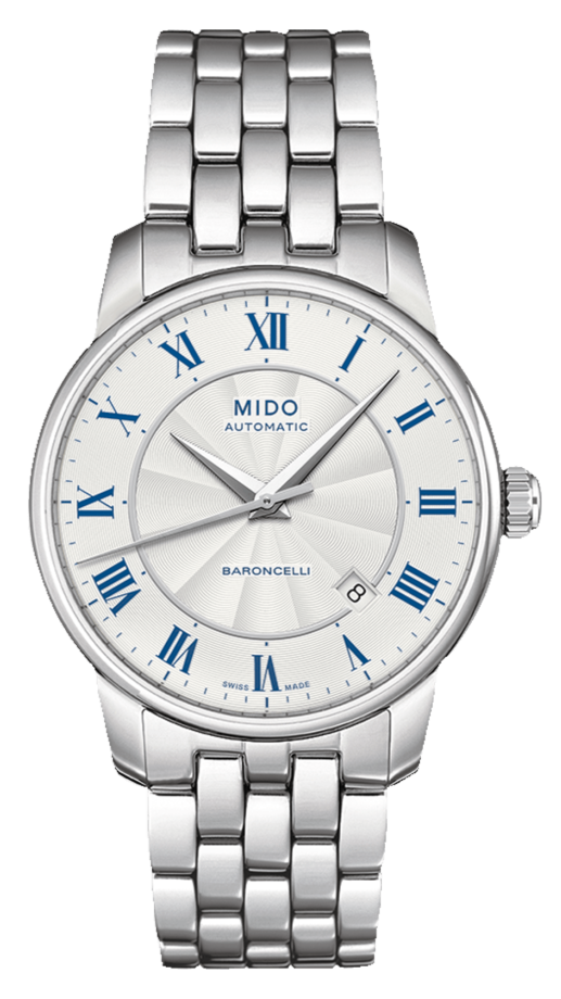 Mido Baroncelli III Automatic Silver Dial Silver Steel Strap Watch For Men - M8600.4.21.1 Buy Now By Mido