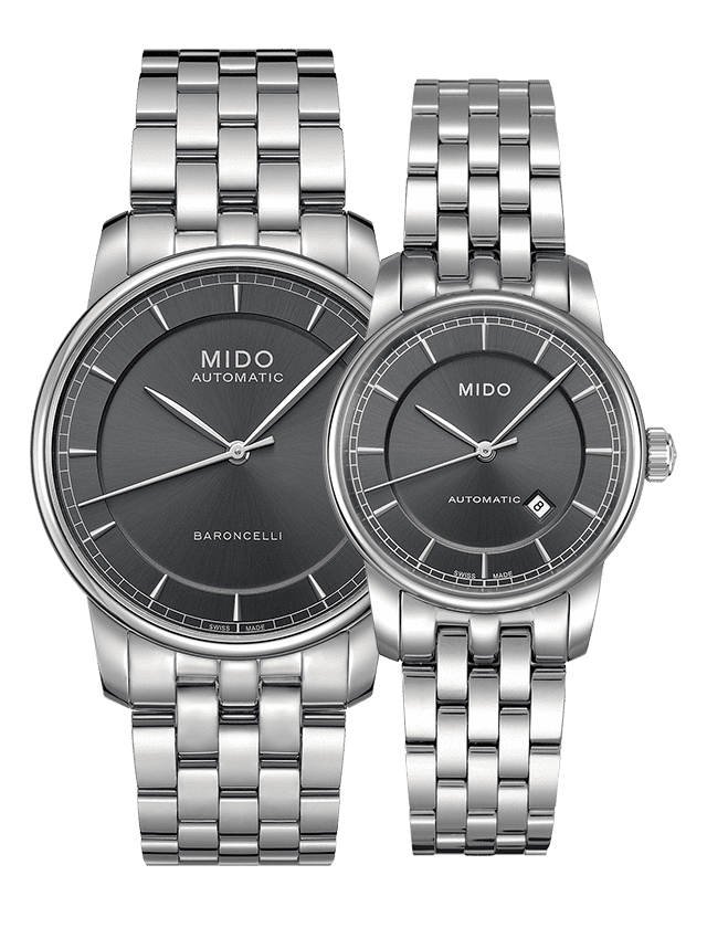 Mido Baroncelli III Automatic Grey Dial Silver Steel Strap Watch For Women - M7600.4.13.1 Buy Now By Mido