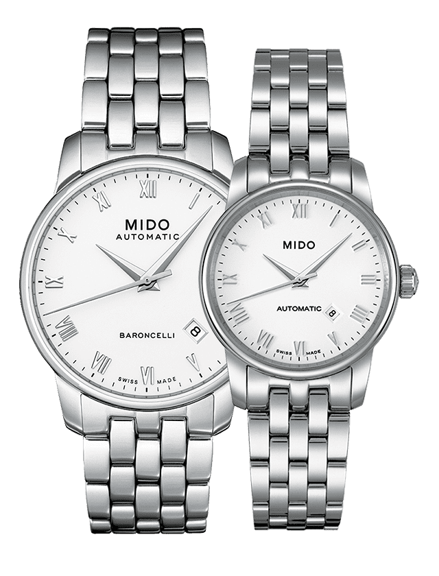 Mido Baroncelli II Automatic White Dial Silver Steel Strap Watch For Men - M8600.4.26.1 Buy Now By Mido
