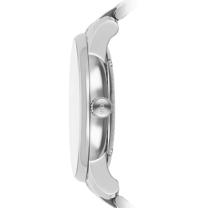 Mido Baroncelli II Automatic White Dial Silver Steel Strap Watch For Men - M8600.4.26.1 Buy Now By Mido