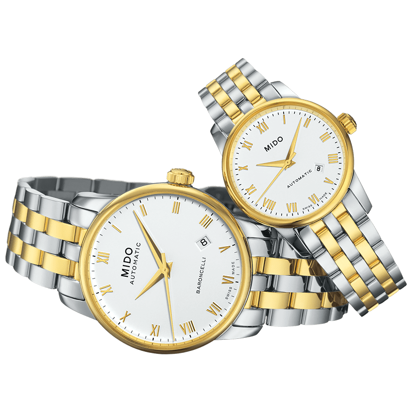 Mido Baroncelli III Automatic White Dial Two Tone Steel Strap Watch For Women - M7600.9.26.1 Buy Now By Mido