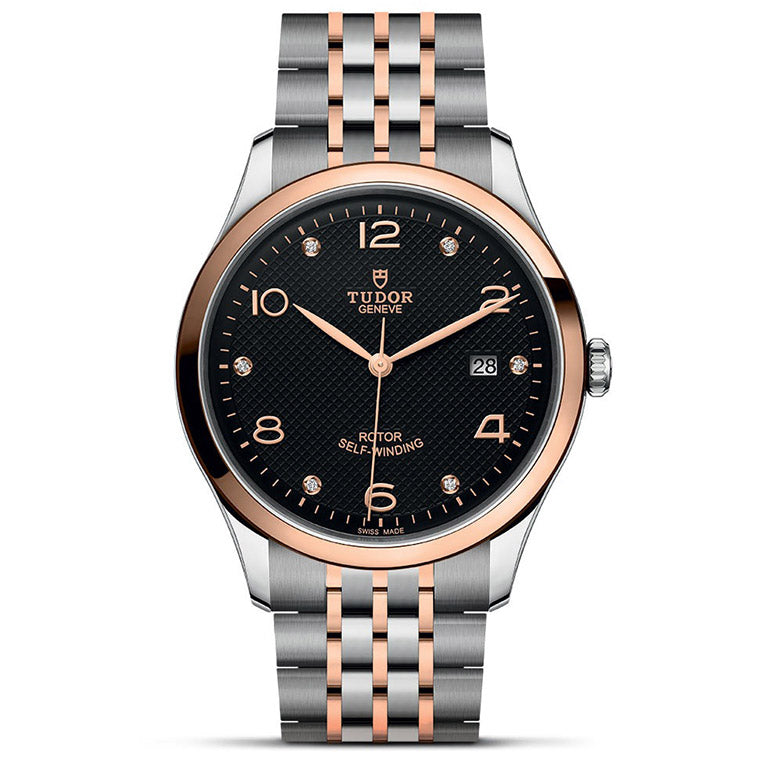 Tudor 1926 Automatic Diamonds Black Dial Two Tone Steel Strap Watch for Men - M91651-0004 Buy Now By Tudor