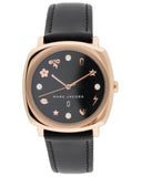 Marc Jacobs Mandy Black Dial Black Leather Strap Watch for Women - MJ1565 Buy Now By Marc Jacobs