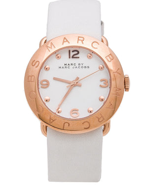 Marc Jacobs Amy White Dial White Leather Strap Watch for Women - MBM1180 Buy Now By Marc Jacobs
