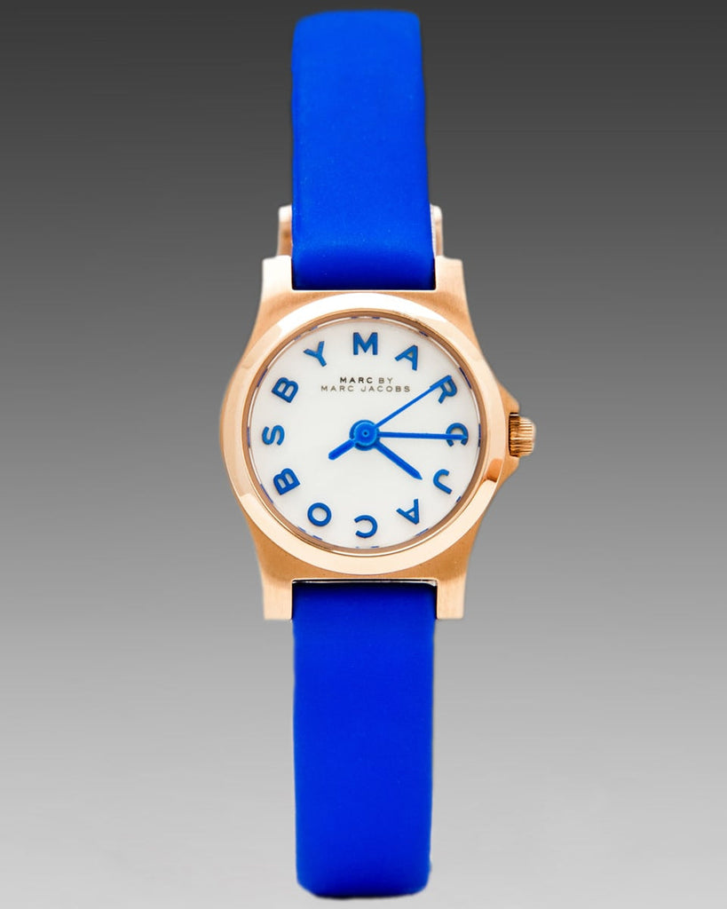 Marc Jacobs Henry White Dial Blue Leather Strap Watch for Women - MBM1238 Buy Now By Marc Jacobs