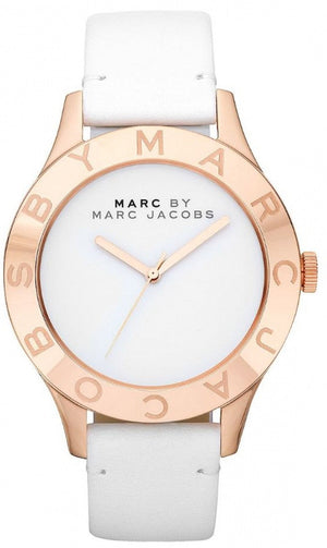 Marc Jacobs Blade White Dial White Leather Strap Watch for Women - MBM1201 Buy Now By Marc Jacobs