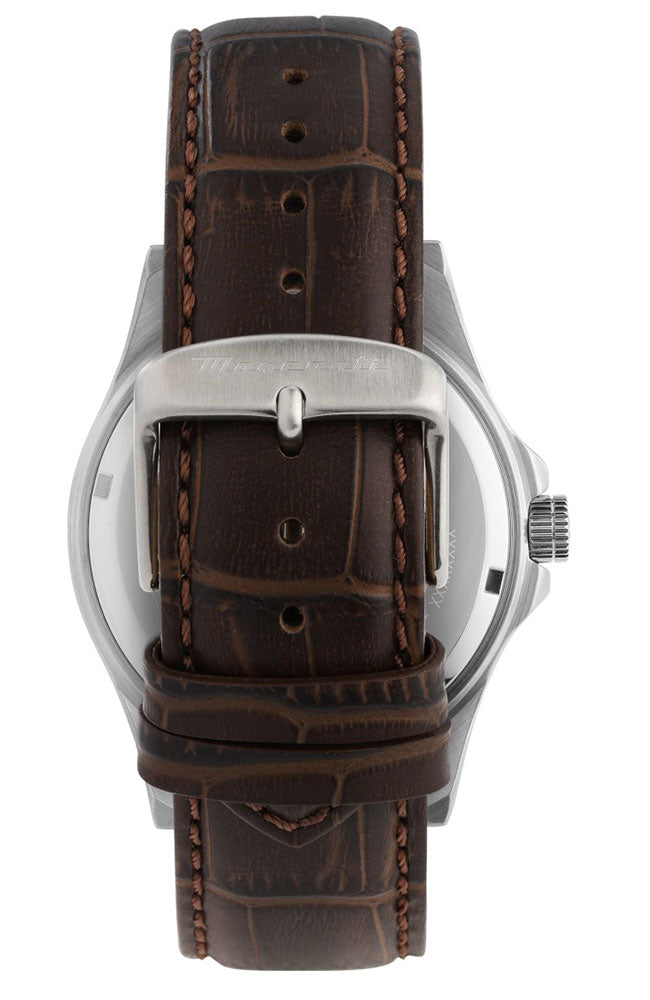 Maserati Competizione Analog Blue Dial Brown Leather Strap Watch for Men - R8851100004 Buy Now By Maserati