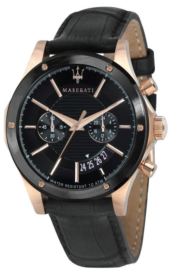 Maserati Circuito Black Dial Black Leather Strap Watch For Men - R8871627001 Buy Now By Maserati