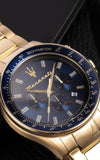 Maserati SFIDA Analog Blue Dial Gold Stainless Steel Watch For Men - R8873640008 Buy Now By Maserati