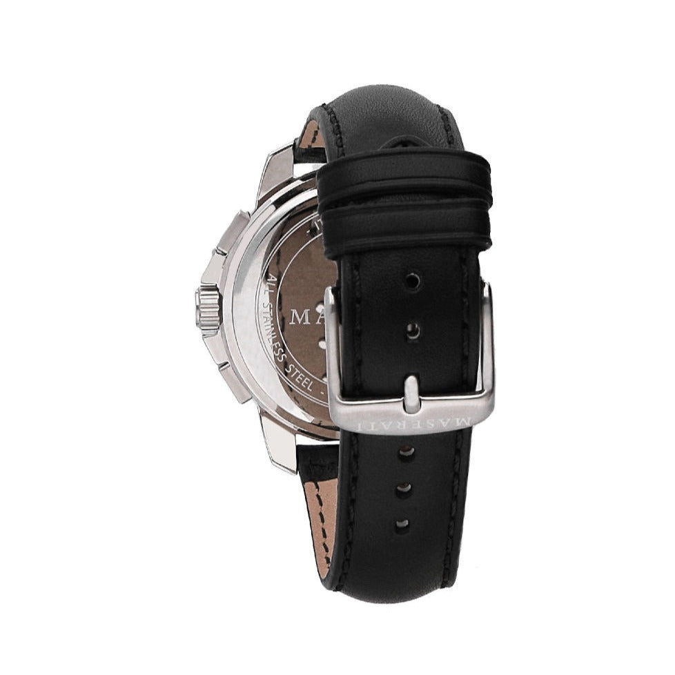 Maserati Successo 44mm Grey Dial Black Leather Strap Watch For Men - R8871621006 Buy Now By Maserati