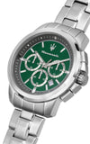 Maserati Successo Chronograph Green Dial Silver Steel Strap Watch For Men - R8873621017 Buy Now By Maserati