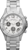 Marc Jacobs Marc Chronograph Silver Dial Silver Steel Strap Watch for Men - MBM3155