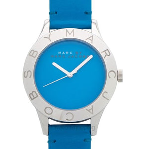 Marc Jacobs Blade Blue Dial Blue Leather Strap Watch for Women - MBM1202 Buy Now By Marc Jacobs