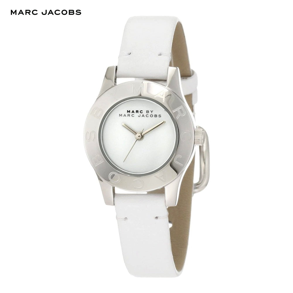 Marc Jacobs Mini Blade White Dial White Leather Strap Watch for Women - MBM1206 Buy Now By Marc Jacobs