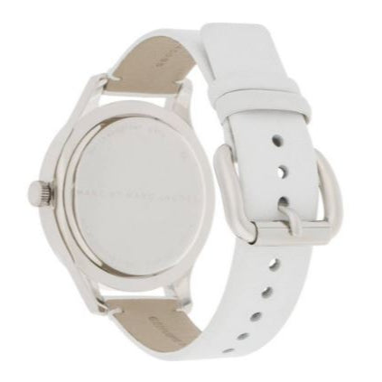 Marc Jacobs Mini Blade White Dial White Leather Strap Watch for Women - MBM1206 Buy Now By Marc Jacobs